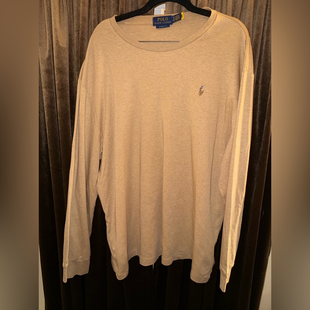 Ralph Lauren Men's Long Sleeve Shirt in Beige